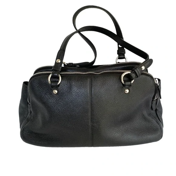 COACH Penelope Black Pebble Leather Shoulder Handbag - Picture 4 of 17